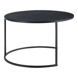Set di tavolini da caffè Korenica, 2 pezzi, rotondi, neri
