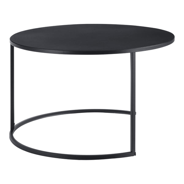 Set di tavolini da caffè Korenica, 2 pezzi, rotondi, neri