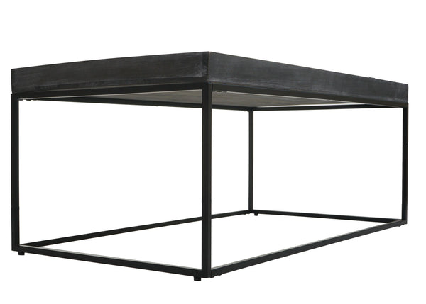 Couchtisch JAM-K71 Kaffeetisch Holz massiv Metall 46x110x60cm