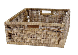 Couchtisch Tula Holztisch 38x112x52cm 2 Körbe