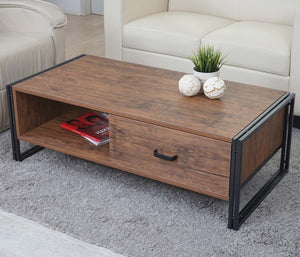 Couchtisch Wildeiche-Optik mit 3D-Struktur