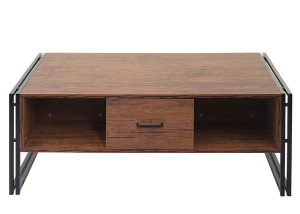 Couchtisch Wohnzimmertisch 45x110x60cm Metall Wildeiche-Optik