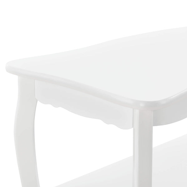 Couchtisch Pearl 88x40x42 cm Shabby Shic Stil Weiss