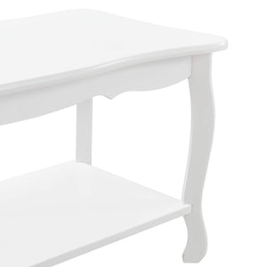 Couchtisch Pearl 88x40x42 cm Shabby Shic Stil Weiss