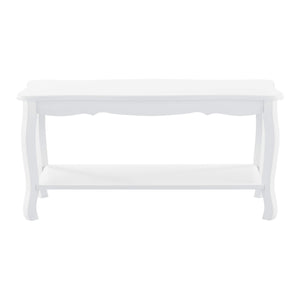 Couchtisch Pearl 88x40x42 cm Shabby Shic Stil Weiss