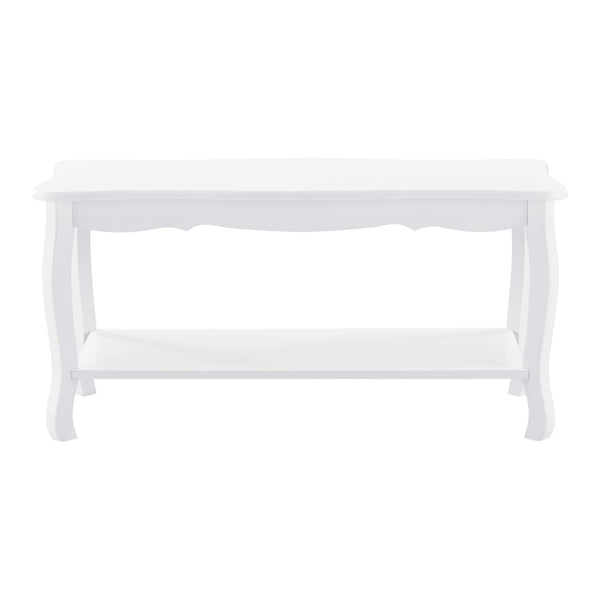 Couchtisch Pearl 88x40x42 cm Shabby Shic Stil Weiss