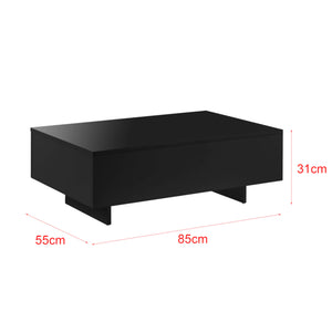 Vänersborg coffee table 85x55x31 cm Black high gloss