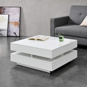 Coffee table Märsta 75 x 75 x 35.5 cm white high gloss