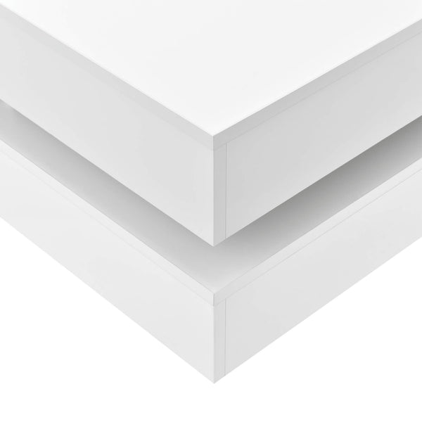 Coffee table Märsta 75 x 75 x 35.5 cm white high gloss