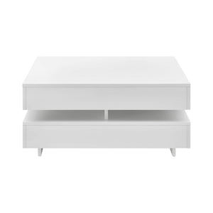 Coffee table Märsta 75 x 75 x 35.5 cm white high gloss