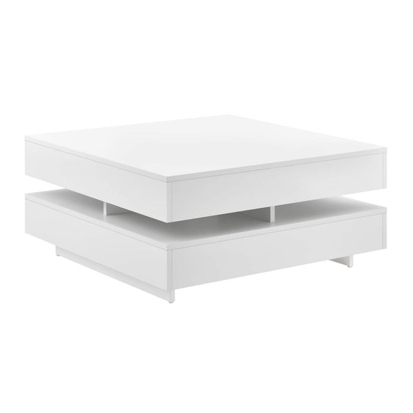 Coffee table Märsta 75 x 75 x 35.5 cm white high gloss