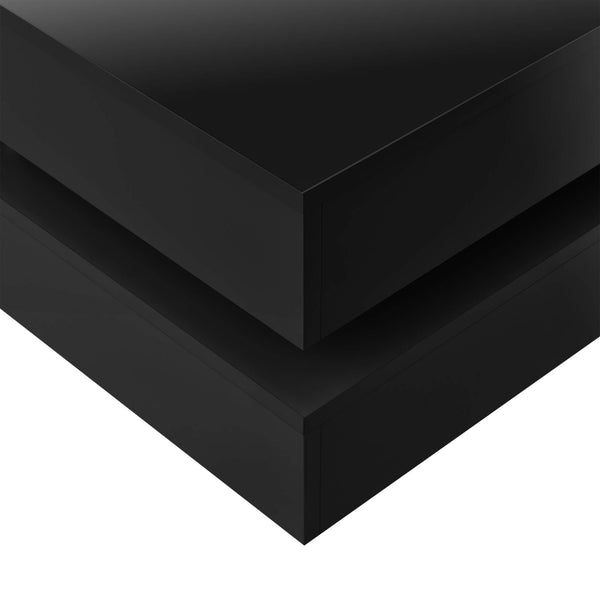 Table basse Märsta, 75 x 75 x 35,5 cm, noir laqué