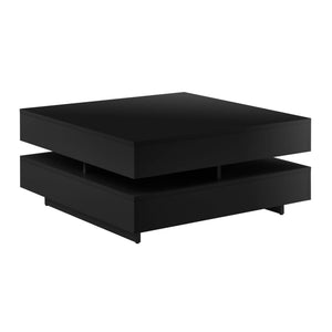 Table basse Märsta, 75 x 75 x 35,5 cm, noir laqué