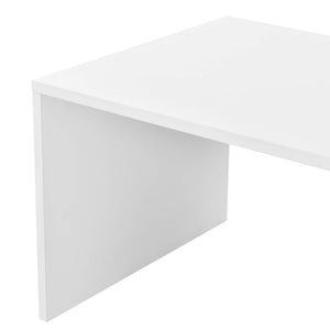 Table basse Bollnäs 90x45x35 cm avec compartiment de rangement Blanc