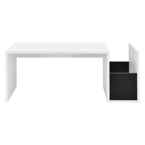 Table basse Bollnäs 90x45x35 cm avec compartiment de rangement Blanc