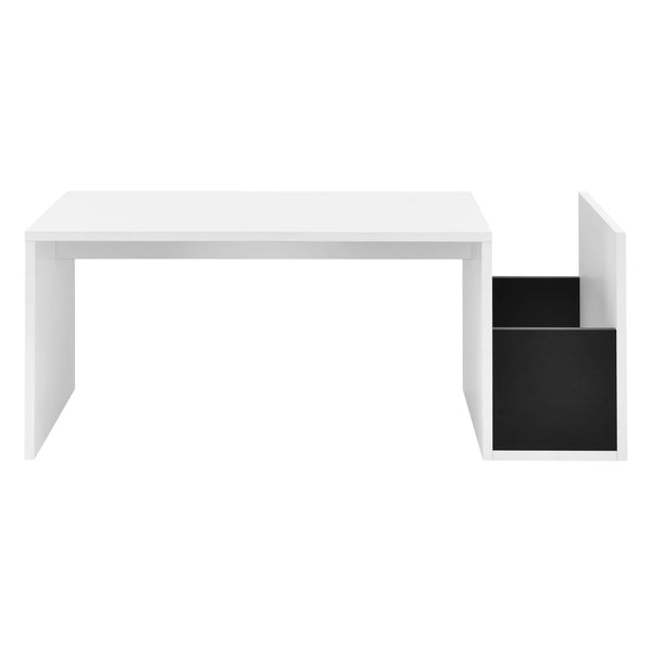 Table basse Bollnäs 90x45x35 cm avec compartiment de rangement Blanc