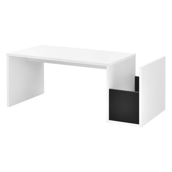 Table basse Bollnäs 90x45x35 cm avec compartiment de rangement Blanc
