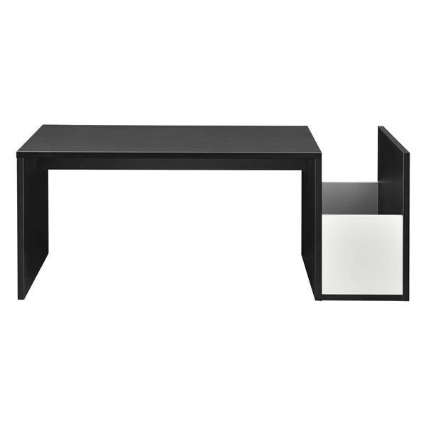 Table basse Bollnäs 90 x 45 x 35 cm avec compartiment de rangement, noire