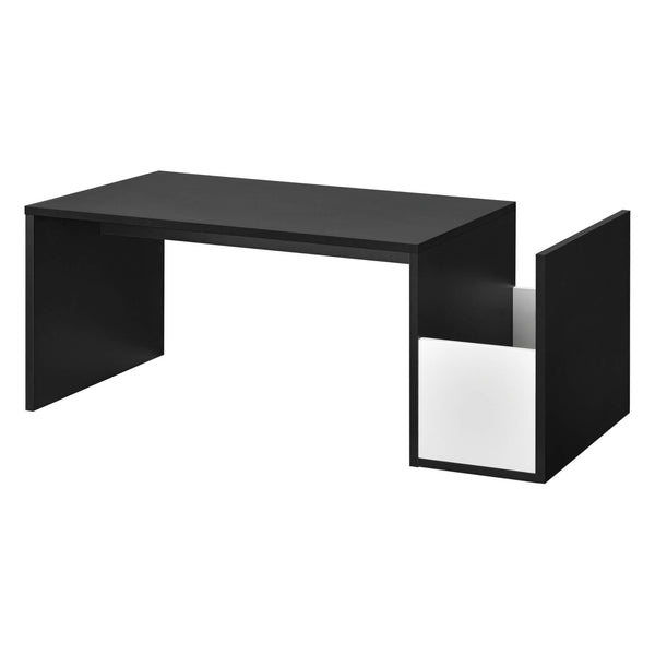 Table basse Bollnäs 90 x 45 x 35 cm avec compartiment de rangement, noire