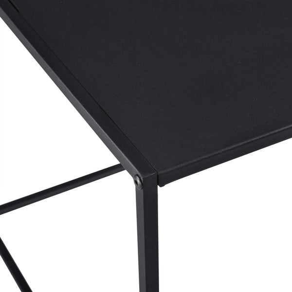 Couchtisch Russafa 50x55x55 cm Kratzfest Metall Schwarz