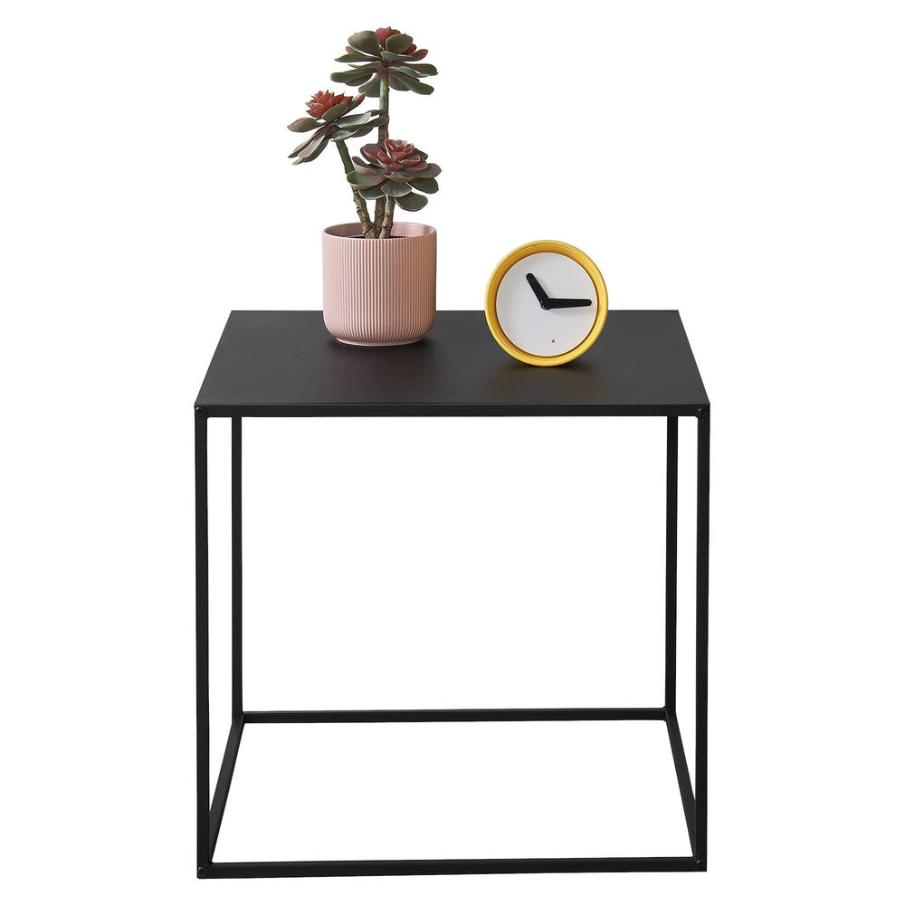 Couchtisch Russafa 50x55x55 cm Kratzfest Metall Schwarz