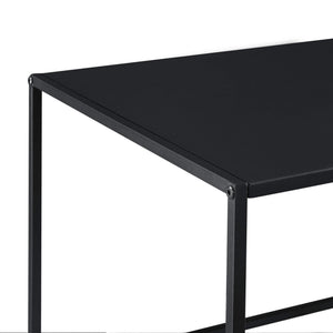 Tavolino Montolivet, 40x110x50 cm, metallo antigraffio, nero