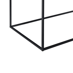 Tavolino Montolivet, 40x110x50 cm, metallo antigraffio, nero