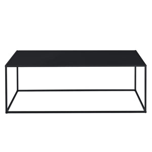 Tavolino Montolivet, 40x110x50 cm, metallo antigraffio, nero