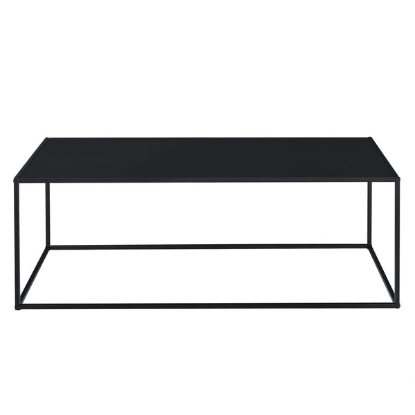 Tavolino Montolivet, 40x110x50 cm, metallo antigraffio, nero