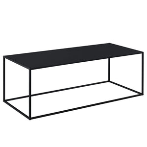 Tavolino Montolivet, 40x110x50 cm, metallo antigraffio, nero