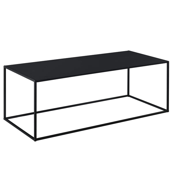 Tavolino Montolivet, 40x110x50 cm, metallo antigraffio, nero