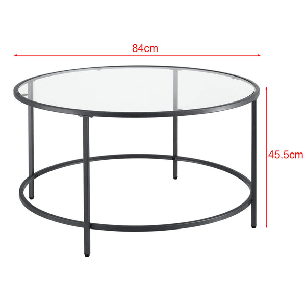 Couchtisch Kouvola Stahlgestell 84 x 45.5 cm Schwarz