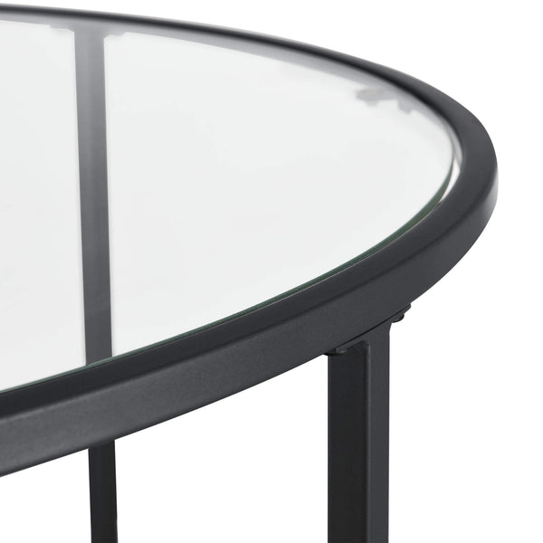 Couchtisch Kouvola Stahlgestell 84 x 45.5 cm Schwarz