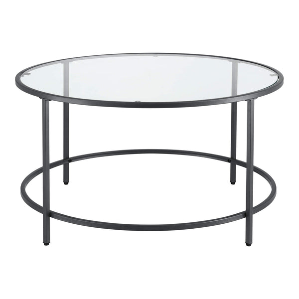 Couchtisch Kouvola Stahlgestell 84 x 45.5 cm Schwarz