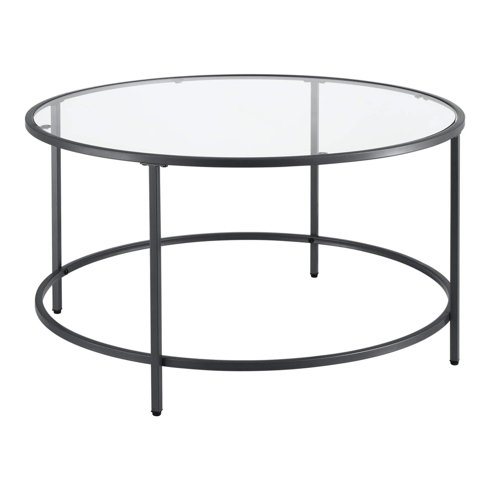 Couchtisch Kouvola Stahlgestell 84 x 45.5 cm Schwarz