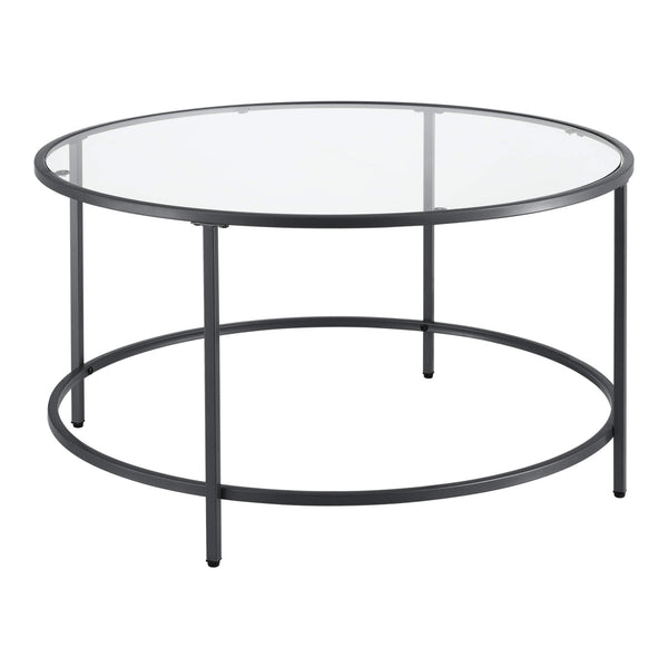 Couchtisch Kouvola Stahlgestell 84 x 45.5 cm Schwarz