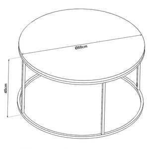 Couchtisch Kolari aus Rauchglas 45x80cm Schwarz/Transparent