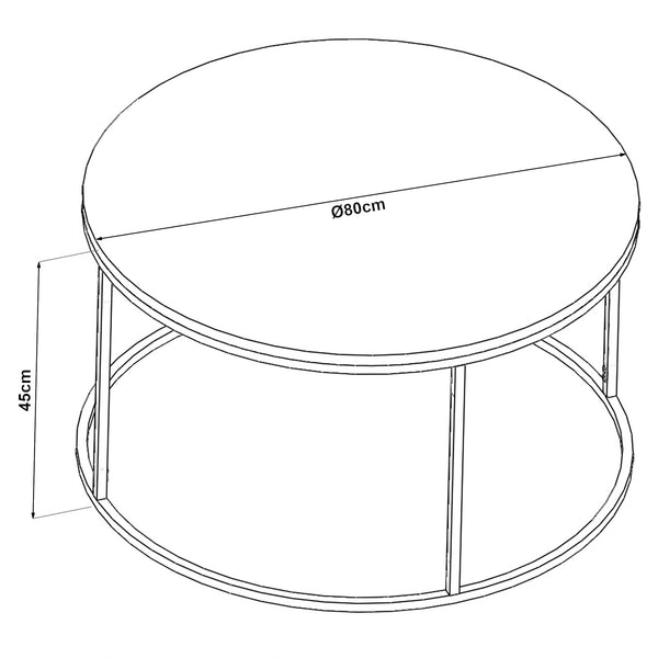 Couchtisch Kolari aus Rauchglas 45x80cm Schwarz/Transparent