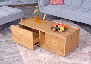 Couchtisch mit Schublade 110x50x40cm Eiche-Optik