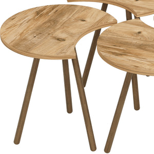 Tavolino da caffè Højer in set da 4 48x45x32cm effetto legno