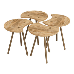 Tavolino da caffè Højer in set da 4 48x45x32cm effetto legno