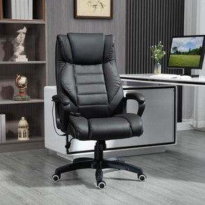 Massagebürostuhl Gamingstuhl 6 Vibrationspunkte schwarz