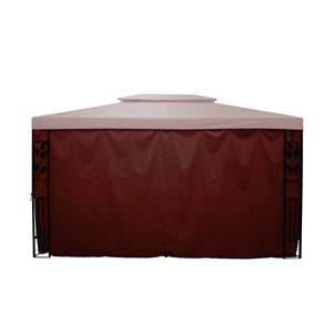 Pannelli laterali per gazebo 3 x 4 m marrone 4 pz