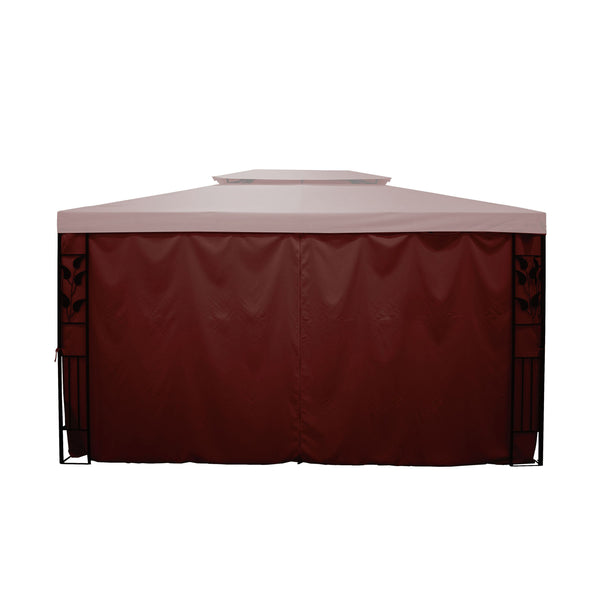 Pannelli laterali per gazebo 3 x 4 m marrone 4 pz