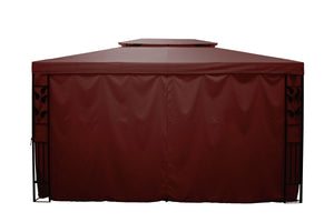 Pannelli laterali per gazebo 3 x 4 m marrone 4 pz