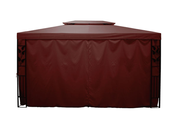 Pannelli laterali per gazebo 3 x 4 m marrone 4 pz