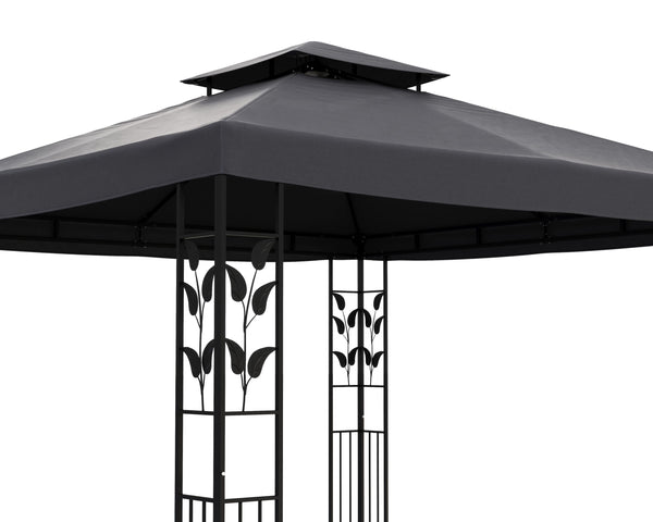 Gartenpavillon ZEN 3 x 3 m anthrazit