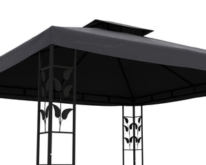 Gartenpavillon ZEN 3 x 3 m anthrazit