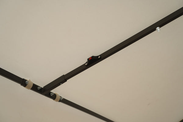 Gartenpavillon LED 3 x 3 m beige