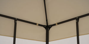 Gartenpavillon LED 3 x 3 m beige